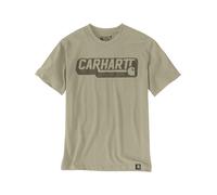T-Shirt CARHARTT "Camo Logo", Herren, Gr. M, beige, Obermaterial: 60% Baumwolle CO. 40% Polyester PES., Shirts T-Shirt (41080801-M) beige