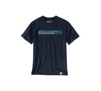 T-Shirt CARHARTT "Logo", Herren, Gr. M, blau (marineblau), Obermaterial: 100% Baumwolle CO., Shirts T-Shirt (60736708-M) marineblau