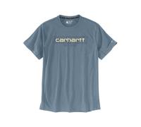 T-Shirt CARHARTT "Logo", Herren, Gr. XL, blau, Obermaterial: 60% Baumwolle CO. 40% Polyester PES., Shirts T-Shirt (33605825-XL) blau