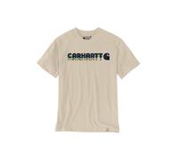 Carhartt Irvine Relaxed Layered Logo T-Shirt 107318 Oat Milk-XL