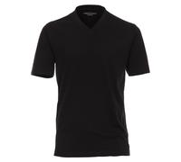 Casa Moda T-Shirt V-Ausschnitt Doppelpack schwarz, Einfarbig