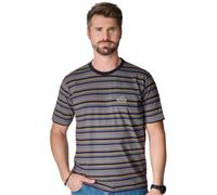 Casa Moda Regular Fit T-Shirt Rundhals blau, Gemustert
