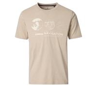 T-Shirt CASAMODA "CASAMODA T-Shirt Print", Damen, Gr. 4XL, champagner beige, 60% Baumwolle, 40% Polyester, Shirts T-Shirt (36827831-4XL) champagner beige