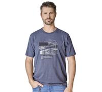 Casa Moda Regular Fit T-Shirt Rundhals anthrazit, Bedruckt