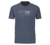 Casa Moda Regular Fit T-Shirt Rundhals blau, Einfarbig