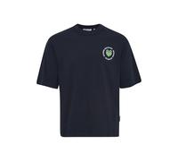 T-Shirt CASUAL FRIDAY "T-Shirt CFTue", Damen, Gr. L, blau (schwarz navy), Web, Obermaterial: 100% Baumwolle CO., relaxed fit normal, Rundhals, Shirts T-Shirt (81308238-L) schwarz navy