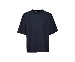 T-Shirt CASUAL FRIDAY "T-Shirt CFTue", Herren, Gr. XXL, blau (navy blazer), Obermaterial: 70% Baumwolle CO. 25% Polyester PES. 5% Elasthan EL., Shirts T-Shirt (40572607-XXL) navy blazer