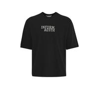 T-Shirt CASUAL FRIDAY "T-Shirt CFTUE tee with print and chestpocket", Herren, Gr. M, schwarz (schwarz beauty), Web, Obermaterial: 100% Baumwolle CO., Basic, relaxed fit normal, Rundhals, Shirts T-Shir