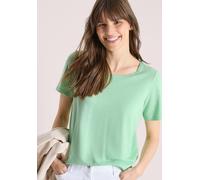 Cecil Damen Basic T-Shirt mit Rundhals im 2er-Pack in Multicolour|Beige|Grün, Gr: 3XL