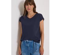 Cecil T-Shirt mit Waffel-Struktur urban Dark Blue L