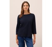 Cecil Damen Basic Ripp-Shirt in Blau, Gr: L