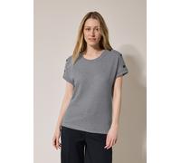 Cecil Damen Gestreiftes Strukturshirt in Blau, Gr: M