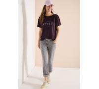 Cecil - Locker geschnittenes T-Shirt mit Frontprint lila/rot - Gr. - M