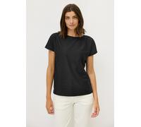 Cecil Damen Strukturshirt in Unifarbe in Schwarz, Gr: M