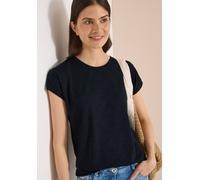 Cecil Damen T-Shirt in Ausbrenner-Optik in Blau, Gr: M