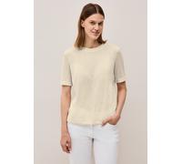 Cecil Damen T-Shirt 3227332 Strick-Look mit Glitzer Beige XL