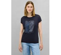 Cecil Damen T-Shirt mit Artwork in Blau, Gr: XL