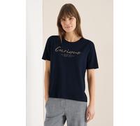 Cecil Damen T-Shirt mit Frontprint in Blau, Gr: XL