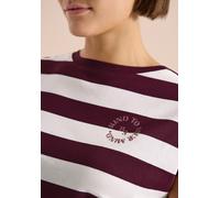 Cecil Damen T-Shirt mit Streifen und Printdetail in Rot, Gr: XS