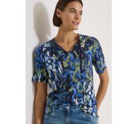 Cecil - Shirt mit Allover-Muster blau - Gr. - XXL