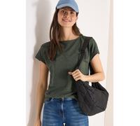 Cecil Damen Shirt mit Boatneck in Ajour-Optik in Grün, Gr: XXL