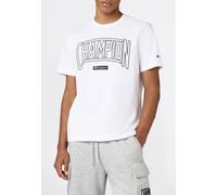 T-Shirt CHAMPION "COLLEGE Relax Fit Crewneck T-Shirt", Herren, Gr. XL, wht, Obermaterial: 100% Baumwolle, normal, Rundhals, Shirts T-Shirt, für sportliche Aktivitäten, sportlicher Stil, Rundhalsaussch