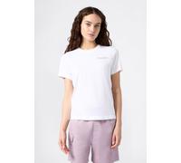 T-Shirt CHAMPION "Graphic Crewneck T-Shirt", Damen, Gr. L (42/44), wht, Obermaterial: 100% Baumwolle, Rundhals, Shirts T-Shirt, mit Rundhalsausschnitt, Kurzarm, aus Baumwolle (61702716-L) wht