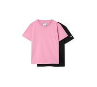 T-Shirt CHAMPION "ICONS 2 pack Crewneck T-Shirt", Mädchen, Gr. M (140/146), rosa (csr, nbk), Obermaterial: 100% Baumwolle, Rundhals, Shirts T-Shirt, für Kinder und Jugendliche, Kurzarm, sportlicher St