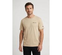 T-Shirt CHAMPION "ICONS CONTRAST SS Tee", Herren, Gr. M (48/50), dun, Obermaterial: 100% Baumwolle, Rundhals, Shirts T-Shirt, sportlicher Schnitt, Kurzarm, für sportliche Aktivitäten (18455608-M) dun