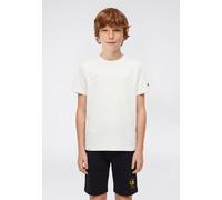 T-Shirt CHAMPION "ICONS TONAL Crewneck T-Shirt with Large Logo", Jungen, Gr. M (140/146), egt, Obermaterial: 100% Baumwolle, Rundhals, Shirts T-Shirt, Kurzarm, für Sportmode und Freizeit, mit Rundhals