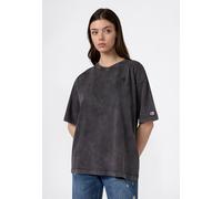 T-Shirt CHAMPION "ICONS WASH Oversize T-Shirt", Damen, Gr. M, chr, Obermaterial: 100% Baumwolle, normal, Rundhals, Shirts T-Shirt, Kurzarm, für sportliche Aktivitäten und Freizeit, Rundhalsausschnitt