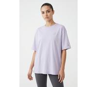 T-Shirt CHAMPION "ICONS WASH Oversize T-Shirt", Damen, Gr. S, lva, Obermaterial: 100% Baumwolle, normal, Rundhals, Shirts T-Shirt, mit Rundhalsausschnitt, Kurzarm, aus Baumwolle, Oversize-Schnitt (530