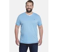Charles Colby Comfort Fit T-Shirt V-Ausschnitt hellblau, Einfarbig
