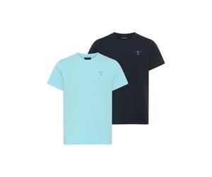T-Shirt CHIEMSEE "2pack BOYS SHIRT", Herren, Gr. 134/140, tropical bre, Single Jersey, Obermaterial: 100% Baumwolle, Rundhals, Shirts T-Shirt, 2er-Pack, Kurzarm, mit Rundhalsausschnitt, aus Baumwolle