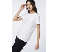 T-Shirt CHIEMSEE, Damen, Gr. XXL, weiß, Jersey, Obermaterial: 100% Baumwolle, bedruckt, unifarben, figurumspielend hüftlang, Rundhals, Shirts T-Shirt, Kurzarm, mit Rundhalsausschnitt, 2er-Pack, figuru