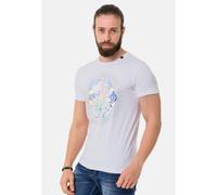 T-Shirt CIPO & BAXX "CT720", Herren, Gr. XL, weiß, 95% Baumwolle, 5% Elasthan, bedruckt, regular fit, Rundhals, normaler Saum, Shirts T-Shirt, gerade geschnitten (24766064-XL) weiß