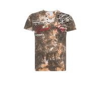T-Shirt CIPO & BAXX "CT804", Herren, Gr. S, braun, Obermaterial: 95% Baumwolle CO. 5% Elasthan EL., bunt, regular fit, V-Ausschnitt, Shirts T-Shirt, auffälligen Empirme-Print-Waschung (29455724-S) bra