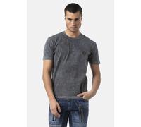 T-Shirt CIPO & BAXX "CT808", Herren, Gr. XXL, grau (anthrazit), Obermaterial: 100% Baumwolle CO., uni, regular fit, Rundhals, Shirts T-Shirt, Charakteristische Waschung (Y¿kama) (85389428-XXL) anthraz