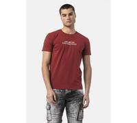 T-Shirt CIPO & BAXX "CT827", Herren, Gr. S, rot (burgundy), 95% Baumwolle, 5% Elasthan, unifarben, regular fit, Rundhals, Shirts T-Shirt, in Regular Fit (56266602-S) burgundy