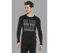Cipo & Baxx Herren Sweatshirt CL379 Schwarz - Stylischer Pullover im Modernen Streetwear Look mit Rundhals & Print - Bequemer Sweater für Alltag, Freizeit & Party - CL379 Schwarz S