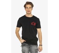 T-Shirt CIPO & BAXX "Markenschriftzug", Herren, Gr. XL, schwarz, 95% Baumwolle, 5% Elasthan, bedruckt, regular fit, Rundhals, Shirts T-Shirt, Cooles Motiv als Eyecatcher (44896038-XL) schwarz
