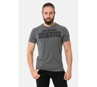 Cipo & Baxx Herren Prägedruck Print T-Shirt Kurzarm CT737 AnthrazitL