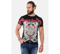 Cipo & Baxx Herren T-Shirt Freizeit Sommer T-Shirt CT716 Black L