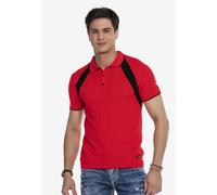 T-Shirt CIPO & BAXX "T-Shirt", Herren, Gr. M, rot, 50% Baumwolle, 50% Viskose, unifarben, regular fit, V-Ausschnitt, Shirts T-Shirt, mit dezentem Muster und Kontrast-Elementen (92714220-M) rot