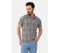 T-Shirt CIPO & BAXX "T-Shirts", Herren, Gr. M, grau, 75% Polyester, 19% Viskose, 6% Elasthan, bedruckt, regular fit, Rippbündchen, Shirts T-Shirt, mit Rautenprint, CT-452 (61097669-M) grau