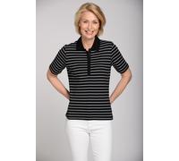 T-Shirt CLARINA "HEINRICH", Damen, Gr. 38, schwarz, Obermaterial: 100% Baumwolle., comfort fit, hoch geschlossener Ausschnitt, Kurzarm, Shirts, Pima Cotton Interlock (91335649-38) schwarz