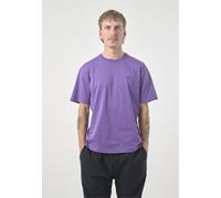 T-Shirt CLEPTOMANICX "Boxy Tee Ligull Boxy Crop", Herren, Gr. M, lila (purpurviolett), 100% Baumwolle, bestickt, kurz, Rundhals, Shirts T-Shirt, mit lockerem Schnitt (96120266-M) purpurviolett