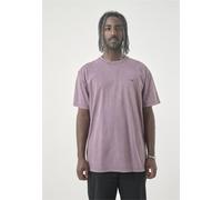 T-Shirt CLEPTOMANICX "Boxy Tee Ligull Washed", Herren, Gr. M, lila (flieder), 100% Baumwolle, bestickt, normal, Rundhals, Shirts T-Shirt, mit lockerem Schnitt (49546855-M) flieder