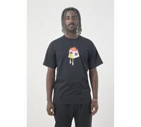 T-Shirt CLEPTOMANICX "Classic Tee Cuckoo", Damen, Gr. L, schwarz, 100% Baumwolle, bedruckt, normal, Rundhals, Shirts T-Shirt, Locker geschnitten (37658847-L) schwarz