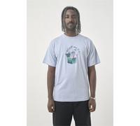 T-Shirt CLEPTOMANICX "Classic Tee Surprise", Damen, Gr. M, blau (hellblau), 100% Baumwolle, bedruckt, normal, Rundhals, Shirts T-Shirt, Locker geschnitten (71183404-M) hellblau